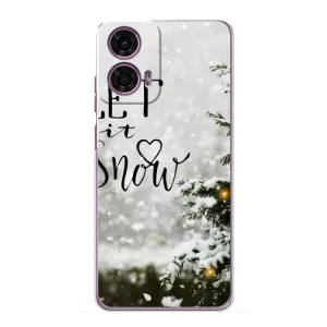 Новорічні, Святкові Чохли для Motorola MOTO G24 Power - 2024 год (Let it snow)