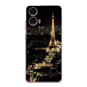 Чехол Эйфелева Башня для Motorola MOTO G24 Power - (AlphaPrint) (Ночной Париж)