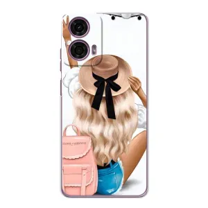 Чехол с печатью для Motorola MOTO G24 Power - (Мода) (AlphaPrint) (Путешествие)