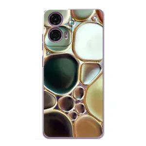 Мраморный чехол на Motorola MOTO G24 Power (VPrint) (Радужный Мрамор)