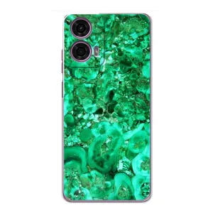 Мраморный чехол на Motorola MOTO G24 Power (VPrint) (Салатный Мрамор)