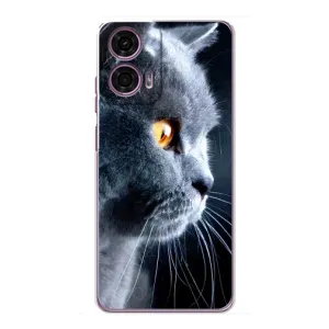 Чехлы с Котиками для Motorola MOTO G24 Power (VPrint) (Серый Кот)