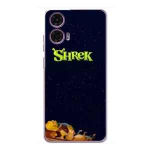 Чехол с мультфильмом Шрек на Motorola MOTO G24 Power (Отдыхающий Шрек)