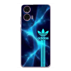 Чехлы Адидас для Motorola MOTO G24 Power (AlphaPrint) (Синий Адидас)