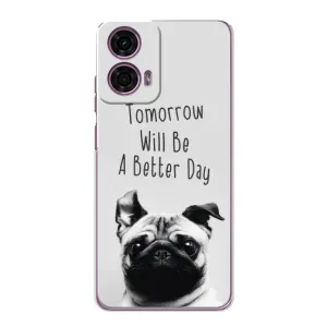 Чехлы с собаками для Motorola MOTO G24 Power (VPrint) (Смешной Мопс)