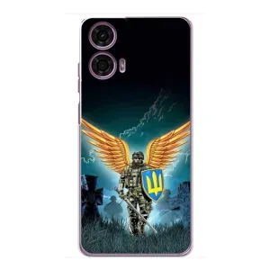 Чехлы с картинкой ЗСУ для Motorola MOTO G24 Power (AlphaPrint) (Солдат ЗСУ)