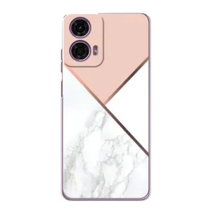 Мраморный чехол на Motorola MOTO G24 Power (VPrint) (Тройной мрамор)