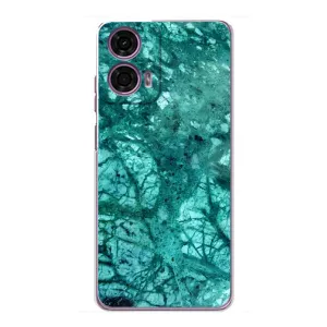 Мраморный чехол на Motorola MOTO G24 Power (VPrint) (Зеленый мрамор)