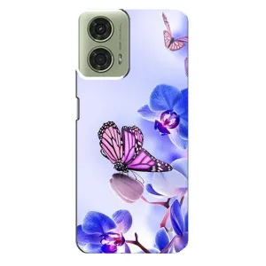 Чехлы с Цветами для Motorola MOTO G24 (VPrint) (Бабочка на цветочке)
