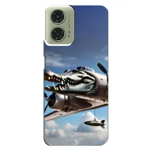 Чехол с мемом Тралалело тралала на Motorola MOTO G24 (Бомбардиро крокодило)