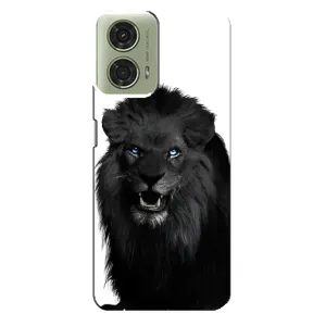 Чохли з картинкою животних Motorola MOTO G24 (Чорний ЛЕВ)