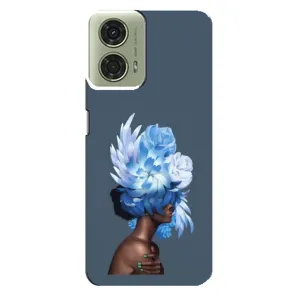 Чехлы (ART) Цветы на Motorola MOTO G24 (VPrint) (Цветы на голове)