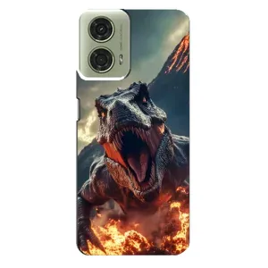 Чохол з картинкою 'Хижаки' для Motorola MOTO G24 (Вогняний динозавр)