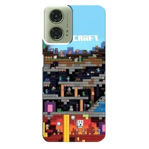 Чохол Майнкрафт на Motorola MOTO G24 (AlphaPrint) Minecraft (фон Minecraft)