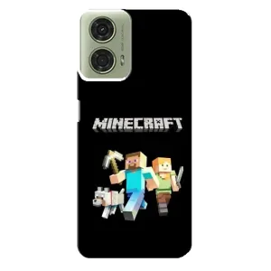 Чохол Майнкрафт на Motorola MOTO G24 (AlphaPrint) Minecraft (герої Minecraft)