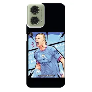 Чехлы с футболистом Ерлинг Холанд для Motorola MOTO G24 (AlphaPrint) (гол Эрлинг Холланд)