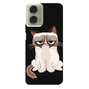 Чохол з принтом для Motorola MOTO G24 (AlphaPrint) Модні коти (Сумний кіт)