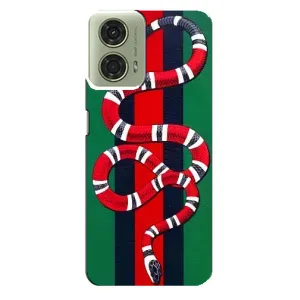 Чохли GUCCI для Моторола МОТО G24 (AlphaPrint) (Gucci змія)