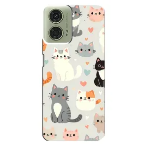 Чохол з малюнком кіт на Motorola MOTO G24 (Колаж котів)