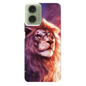 Чохол з картинкою ЛЕВ для Motorola MOTO G24 (VPrint) (Красочний Лев)