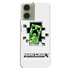 Чохол Майнкрафт на Motorola MOTO G24 (AlphaPrint) Minecraft (кріпер Майнкрафт)