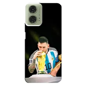 Чехлы для Motorola MOTO G24 (Leo чемпион) (AlphaPrint) (Кубок Месси)
