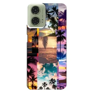 Силиконовый чехол с КАРТИНКАМИ лето для Motorola MOTO G24 (AlphaPrint) (Летний отпуск)