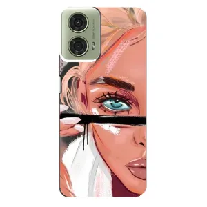 Чехол с печатью для Motorola MOTO G24 - (Мода) (AlphaPrint) (Макияж)