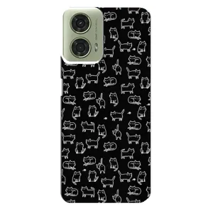 Чохол з принтом для Motorola MOTO G24 (AlphaPrint) Модні коти (Маленькі котики)