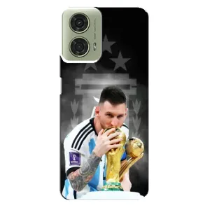 Чехлы для Motorola MOTO G24 (Leo чемпион) (AlphaPrint) (Месси Чемпион)