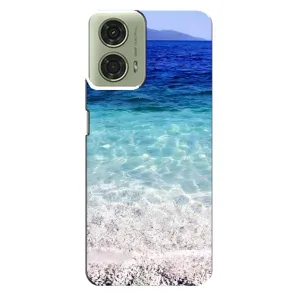 Силиконовый чехол с КАРТИНКАМИ лето для Motorola MOTO G24 (AlphaPrint) (Море)