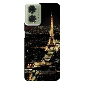 Чехол Эйфелева Башня для Motorola MOTO G24 - (AlphaPrint) (Ночной Париж)