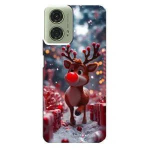 Яскравий чохол для Motorola MOTO G24 з Зимові Оленята (Олень серед подарунків)