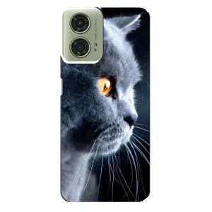 Чохли з Котиками для Motorola MOTO G24 (VPrint) (Сірий Кіт)