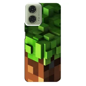 Чохол Майнкрафт на Motorola MOTO G24 (AlphaPrint) Minecraft (текстура Майнкрафт)