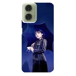 Силіконовий чохол з картинкою для Motorola MOTO G24 (Венсдей)
