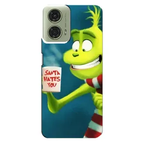 Різдвяні Чохли для Motorola MOTO G24 (VPrint) (Зелений Грінч)