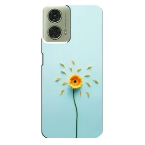 Чехлы с Цветами для Motorola MOTO G24 (VPrint) (Желтый цветок)