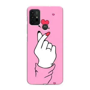 Чохол з принтом для Motorola MOTO G30 (AlphaPrint - Знак сердечка)