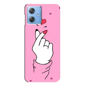Чехол с принтом для Motorola MOTO G54 / G54 Power (AlphaPrint - Знак сердечка)