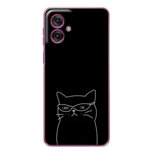 Чохол з малюнком кіт на Motorola Moto G55 (Байдужий кіт)