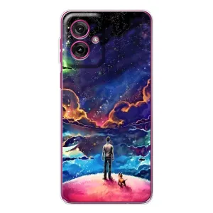 Космічні Чохли для Мото G55 (VPrint) (Вид Галактики)