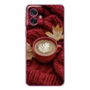 Чохол з унікальним дизайном 'Осінь з кавою' для Motorola Moto G55 (Кава на ковдрі)