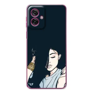 Чохол з друком для Motorola Moto G55 - (Мода) (AlphaPrint) (Гарна дівчина)