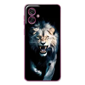 Чохол з картинкою 'Хижаки' для Motorola Moto G55 (Лев у темряві)