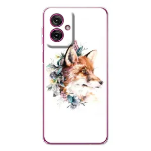 Чохли з картинкою Лисичка для Motorola Moto G55 (VPrint) (Лиса в квітах)