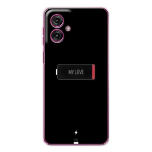 Чехлы для любимой на Мото G55 (VPrint) (Love battery)