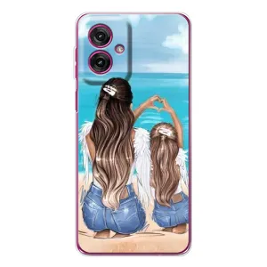 Чохол з друком для Motorola Moto G55 - (Мама з дитинкою) (AlphaPrint) (Мама з донькою)