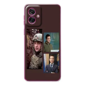 Чохол для Motorola Moto G55 (AlphaPrint - с принтом Зеленського) (Президент)
