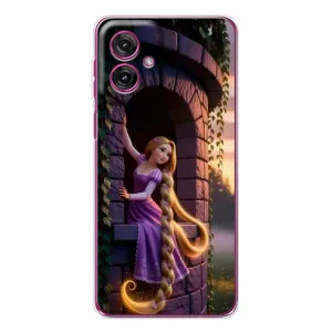 Чехол Рапунцель для Motorola Moto G55 (Рапунцель на башне)